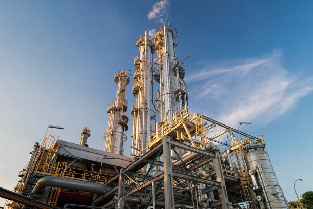Arrêt technique usine pétrochimique-aromatiques